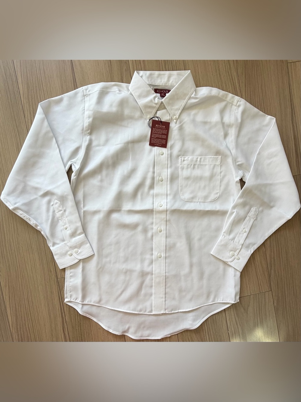 NWT Red House Sz S Mens Non Iron Pinpoint Oxford Shirt with Pocket
